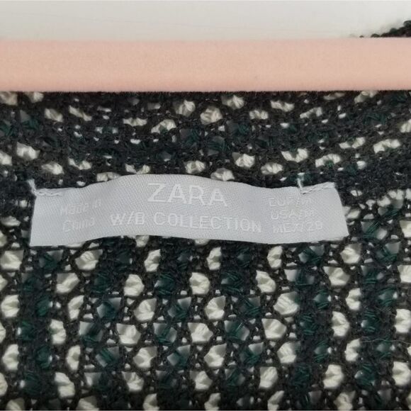 Zara Green Knit Surplice Asymmetrical Mini Dress - Picture 3 of 7